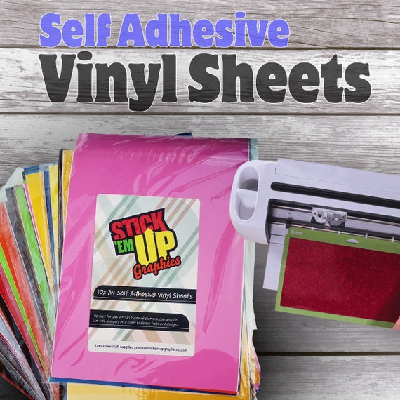 10 Sheets of A4 Self Adhesive Vinyl Craft Sheets Gloss/matte Craft