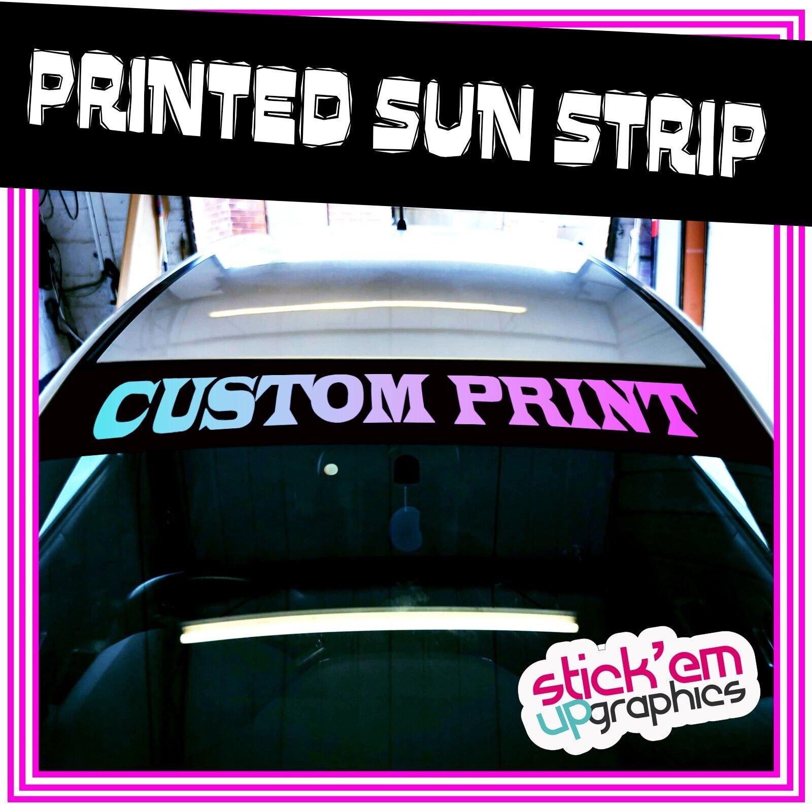 Car Window Tint Windshield Sun Visor Vinyl Decal Strip Stickers - Foto 6