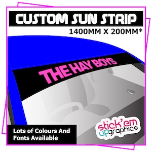 Benutzerdefinierter Text Sun Strip und Free Rakel