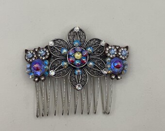 Swarovski kristall uggla hårkam