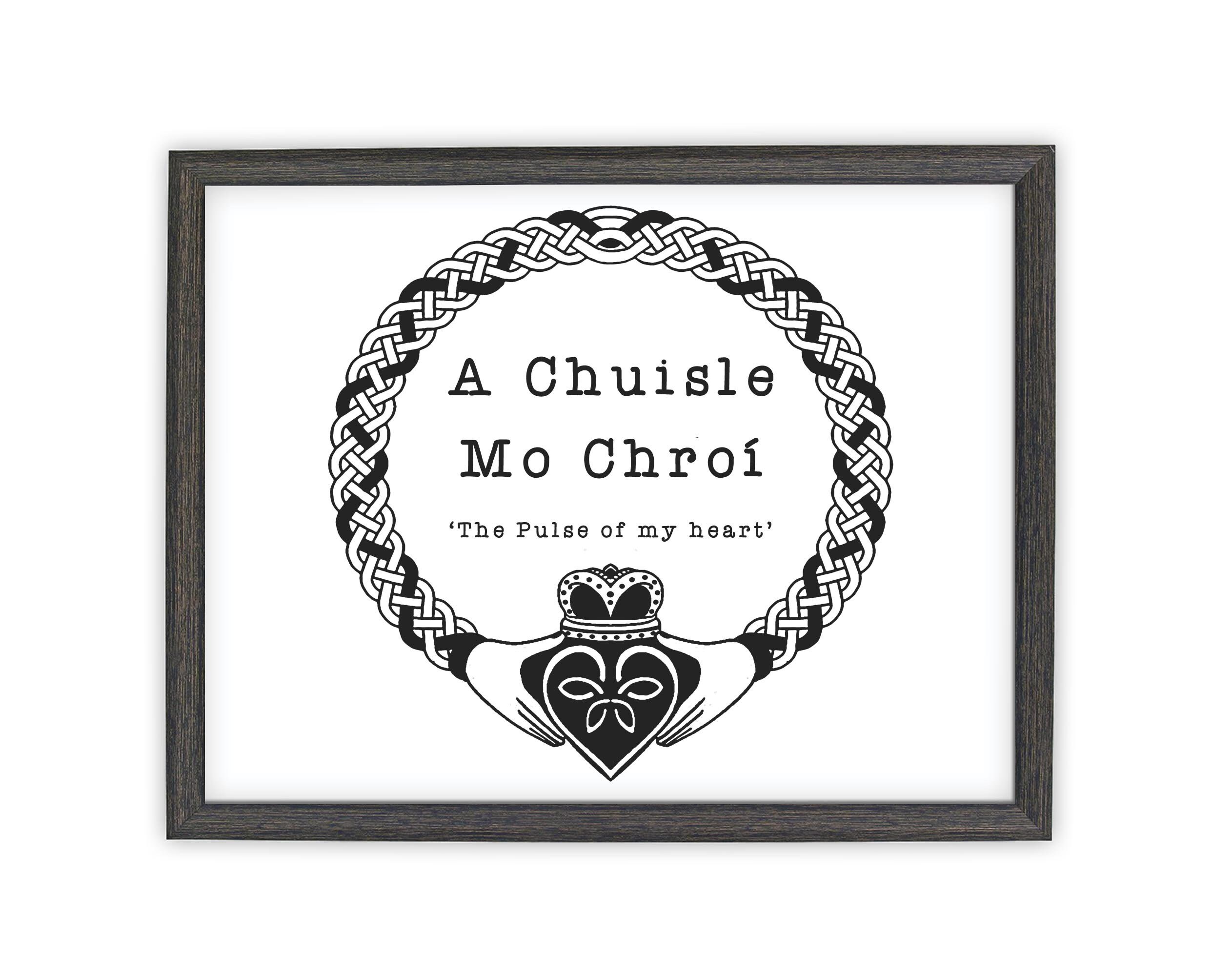 ホーリー様 Irish Claddagh Prints – A Chuisle Mo Chroí Art – the Pulse of My