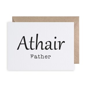 Tarjeta para el Día del Padre Irlandés / Tarjeta para papá / Regalo para papá irlandés / Tarjeta en idioma irlandés / Tarjeta Athair / Tarjeta para papá / Hecho a mano conscientemente en Irlanda