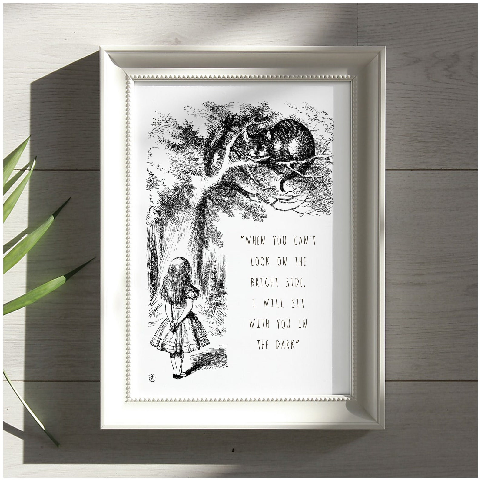 Alice in Wonderland Quote Print Sit With You in the Dark - Etsy