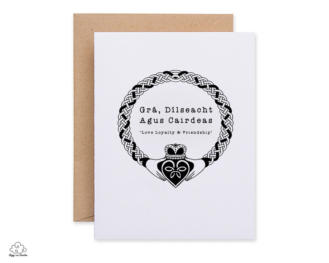 Claddagh Saying Love Loyalty & Friendship Card | Irish Wedding Card ...