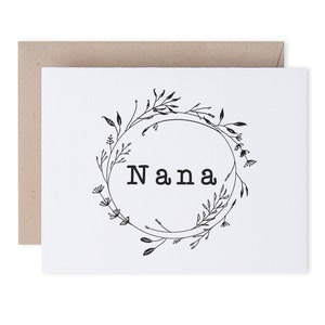 Irische Großmutterkarte, Nana-Muttertagskarte, irische Mammy, irische Sprache, personalisierter Muttertag, Irland Muttertag, hergestellt in Irland