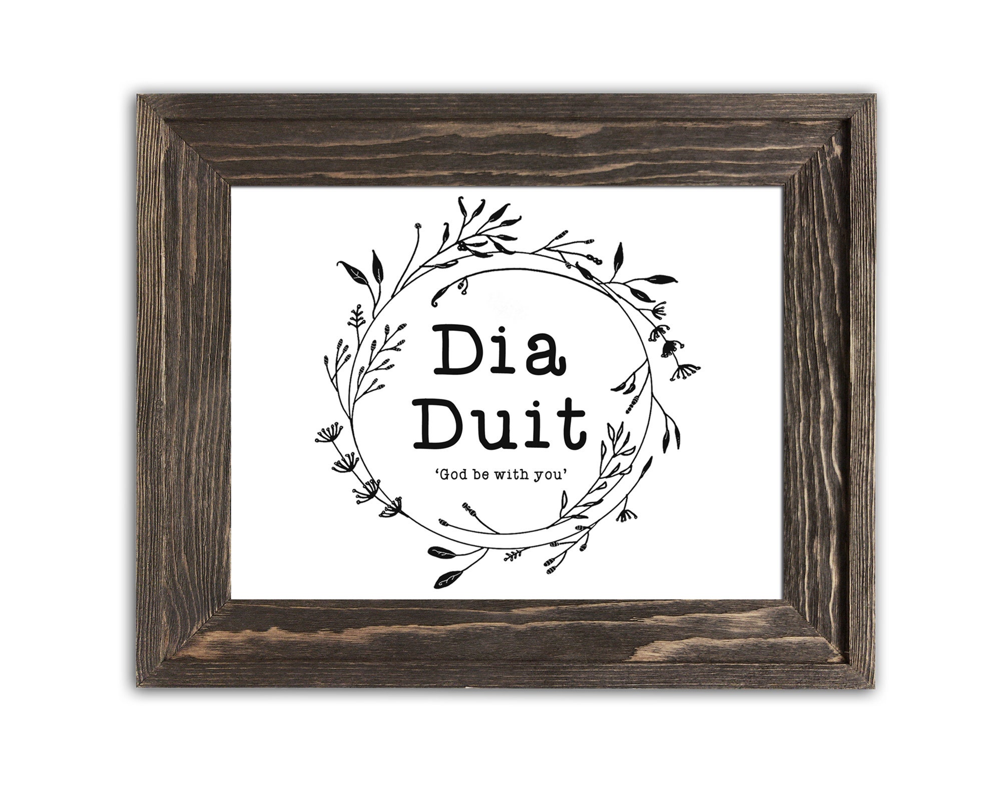 Dia Dhuit Irish Greeting Print, Gaeilge Gaelic Art - Etsy, image size:2000x1584