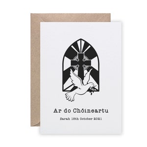 Tarjetas de confirmación personalizadas, tarjetas de confirmación irlandesas, en su tarjeta de confirmación, tarjeta de confirmación irlandesa, fabricada de manera sostenible en Irlanda