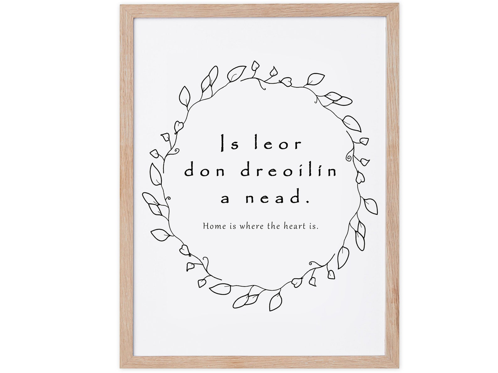 Home is Where the Heart is Irish Print Irish Proverb Irish Etsy