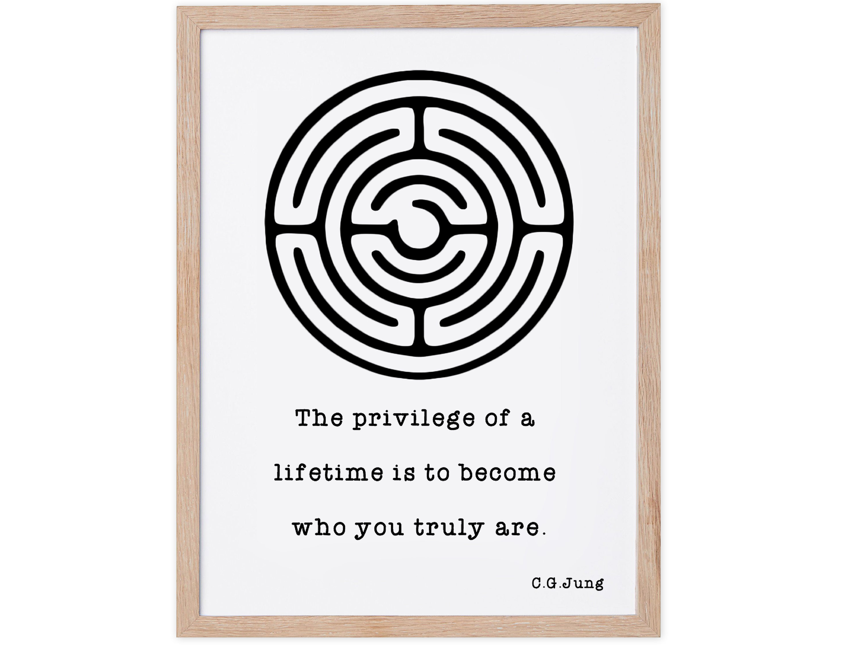 Carl Jung Become Who You Are | Self Acceptance Print | Jungian Mindfulness Mandala | Inspirational Life Quote | Consciously Made In Ireland