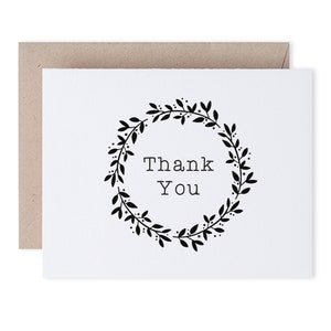 Florale Dankeskarte | Sag Danke Karte | Hochzeit Dankeskarte | Handgemachte Karte | Kraft Wertschätzungskarte | Bewusst handgefertigt in Irland