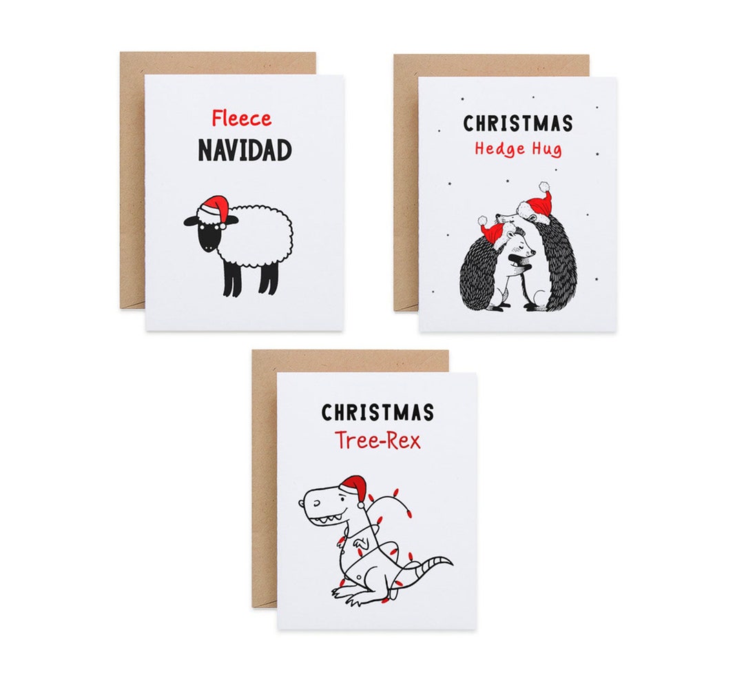 Christmas Pun Card Pack, Funny Christmas Card Pack, Irish Xmas Cards