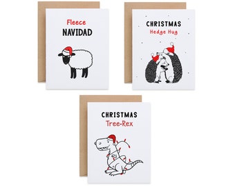 Christmas Pun Card Pack, Funny Christmas Card Pack, Irish Xmas Cards, Joke Christmas Cards, Cute Christmas Card, Sustainably Made in Ireland