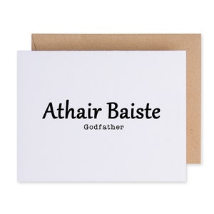 Tarjeta Kraft de El Padrino Irlandés / Regalo de El Padrino Irlandés / ¿Serás mi Padrino? / Tarjeta Kraft de Godchild / Hecha a mano conscientemente en Irlanda