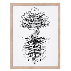 Yggdrasil Celtic Print | Viking Print | Celtic Wall Art | Pagan Art | Druid Art |  Wiccan Art | Book Of Shadow | Consciously Made In Ireland