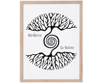 Celtic Tree of Life Art Print – Pagan & Spiritual Wall Art – Home Décor Print – Handcrafted Artwork – As Above So Below - Made in Ireland