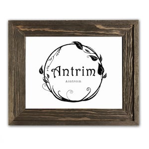 Antrim County Geschenk, irisches Sprachgeschenk, irisches Sprichwort, irisches Housewarming Geschenk, irisches Stolzgeschenk, nachhaltig hergestellt in Irland