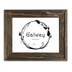 Galway County Kranz, irische Sprache Geschenk Irish County, irisches Sprichwort, irisches Housewarming Geschenk, irisch hergestellte Kunst, nachhaltig hergestellt in Irland