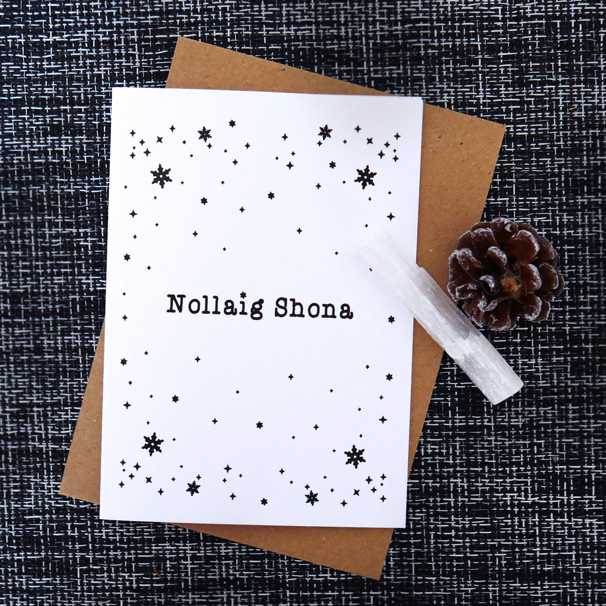 Nollaig Shona Snowflake Card, Irish Christmas Cards, Snowy Christmas Card  Pack, Irish Language Christmas Cards , Sustainably Made in Ireland - Etsy  Norway, image size:2000x2000
