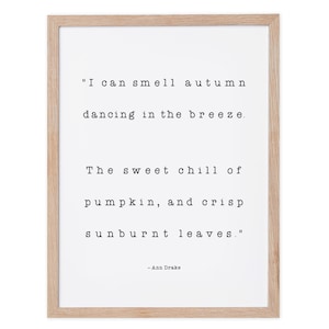 Autumn Quote Prints | Fall Quote Prints | Autumn Leaves | Autumn Décor | Halloween | Fall Prints | Fall Décor | Sustainably Made In Ireland