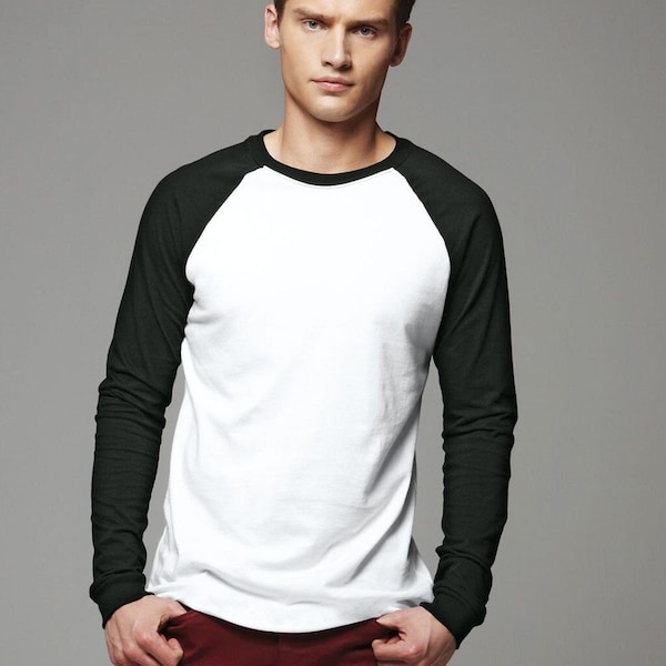 Long Sleeve Baseball T-Shirt Short Sleeve Baseball T Shirt Blank TShirt Top