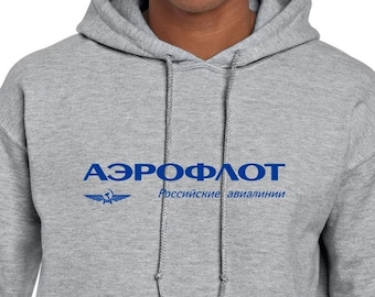 Aeroflot hoodie Russian Airlines vintage sweatshirt vliegtuig hooded trui trui luchtvaartmaatschappijen piloot cadeau Sky Boeing Airbus reiziger cadeau