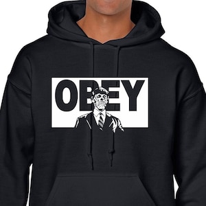 They Live Obey T-shirt baseball hoodie met lange mouw en uniseks shirt met korte mouw John Carpenter They Live geïnspireerd om acht uur &#39;s ochtends