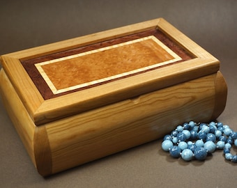 Dresser Top Cherry Wood Jewelry Box, Graduation gift, Wedding gift, Anniversary gift