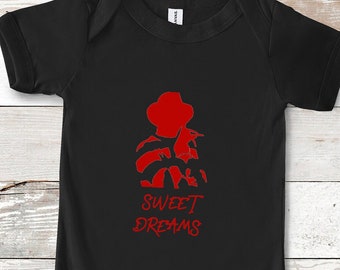 Infant Sweet Dreams Nightmare Fred Horror Movie Graphic Tee T-Shirt