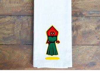 Flatwoods Monster Kitchen Tea Towel West Virginia Cryptids