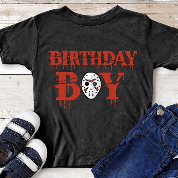 Youth Birthday Boy Voorhees Fan Friday Horror Movie Graphic Tee T-shirt tshirt