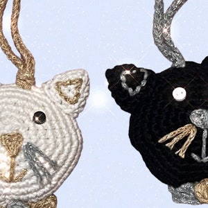 Cat - Christmas tree decoration - Cat bauble crochet pattern