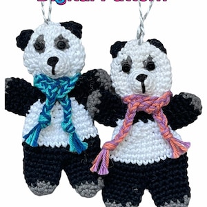 Panda Christmas Decoration - Crochet Pattern (UK and US crochet terms)