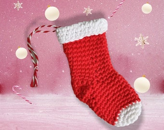 Christmas Stocking Crochet Pattern - Xmas tree decoration