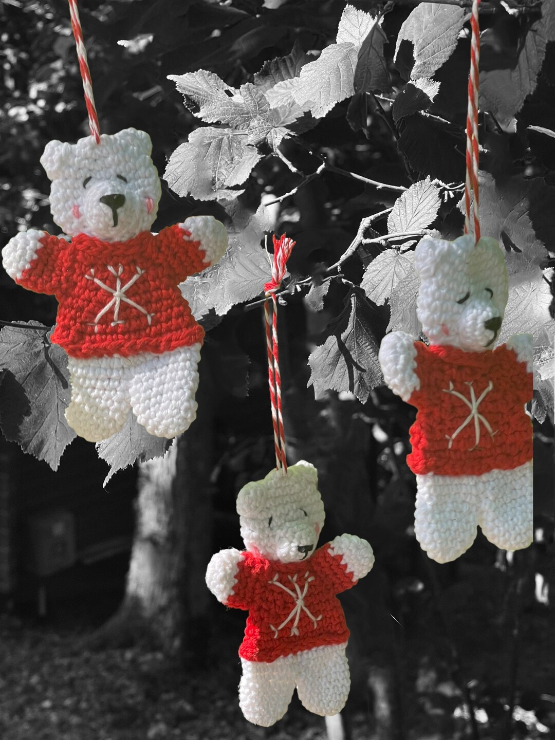 Polar Bear Christmas Tree Decoration Crochet Pattern - UK Crochet and ...
