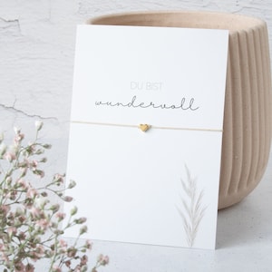 filigranes Makramee Armband für die Mama oder Freundin als kleines Dankeschön mit Herz Muttertag Geburtstag