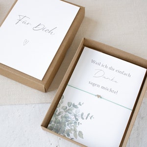 Geschenk-Set "Für Dich" | Danke sagen | Geschenkbox | Geschenkkarte mit Makramee Armband | Dankeschön für besondere Menschen | Geschenkidee