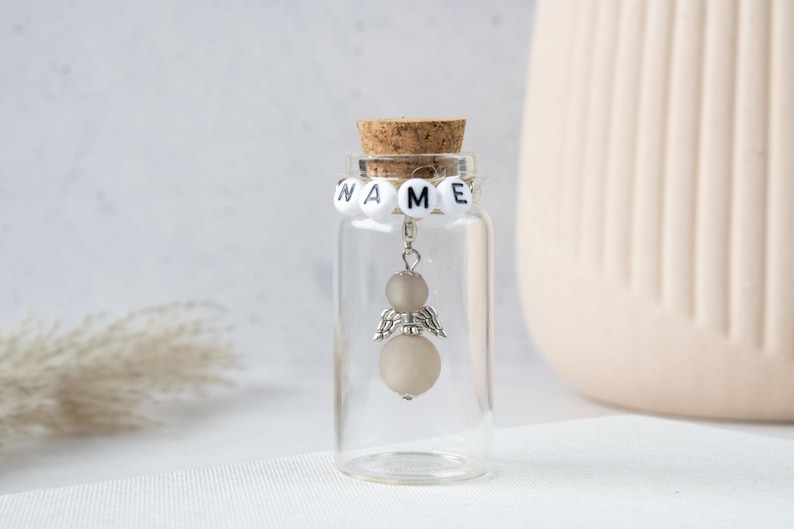 Guardian angel in a glass personalized with name lucky charm guest gift baptism birthday gift angel advent calendar advent christmas zdjęcie 4