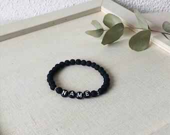 Perlenarmband personalisiert mit Namen oder Initialen Polarisperlen Geschenk Weihnachten Geburtstag Valentinstag Muttertag Taufe Geburt