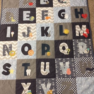 Alphabet Baby Quilt Tutorial and Pattern - Etsy