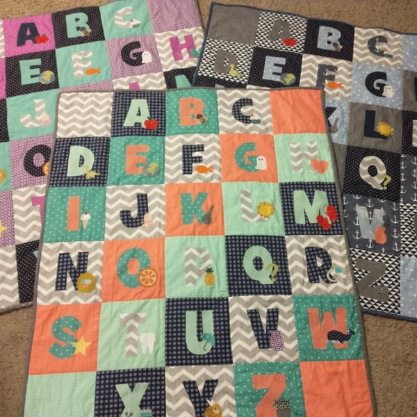 Alphabet Baby Quilt Tutorial and Pattern