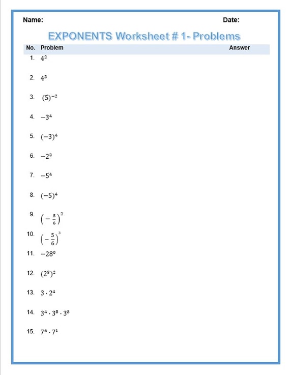 Algebra 1 Problems And Answers