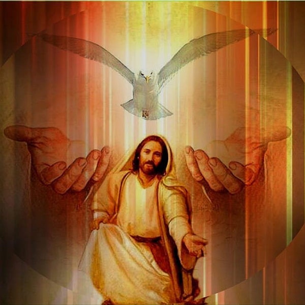 Father, Son, and Holy Spirit Full Coverage Cross Stitch Pattern PDF