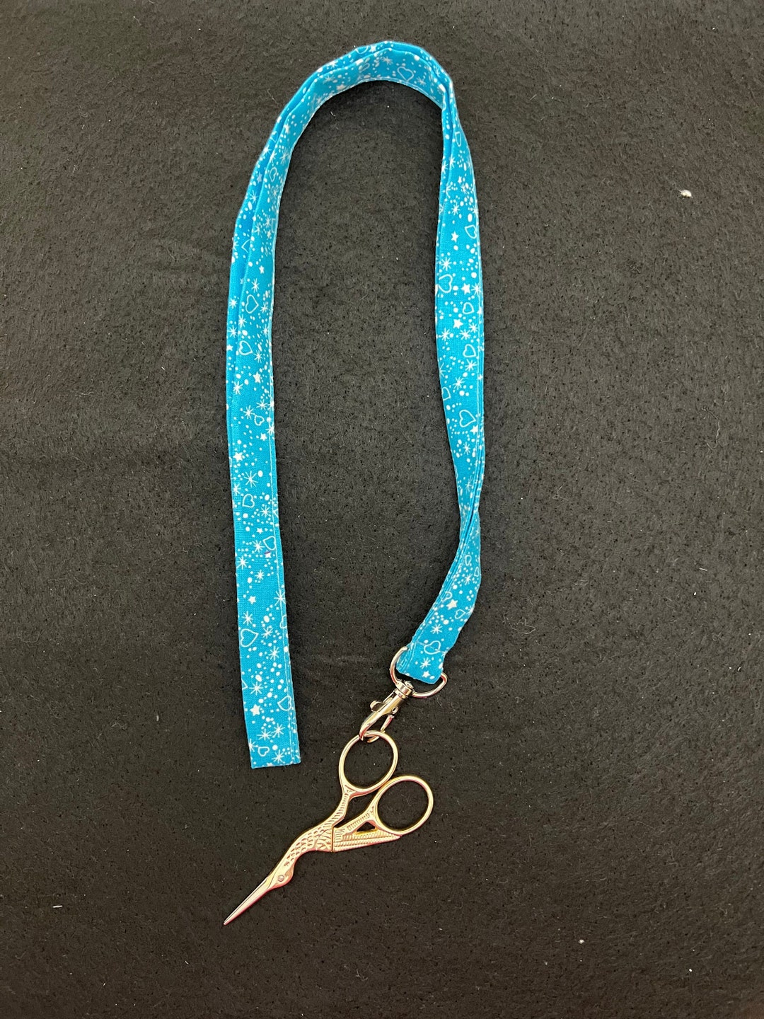 Blue Stars Lanyard, for Keys, Scissors Lanyard, Keeper for Your Keys