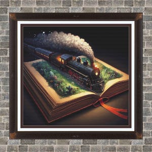 Fantasy Train Full Coverage Cross Stitch Pattern PDF