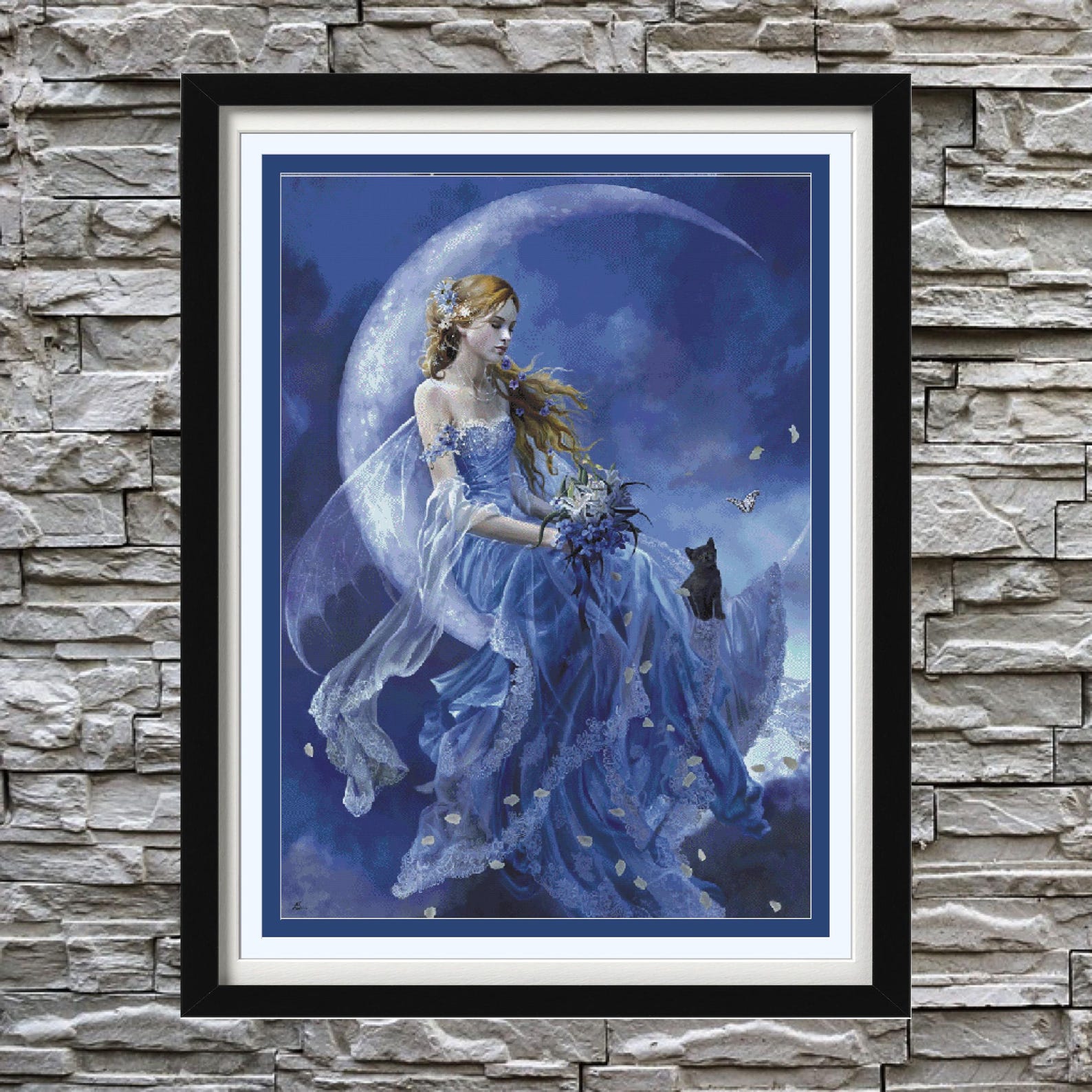 Moon Fairy Full Coverage Cross Stitch Pattern PDF - Etsy
