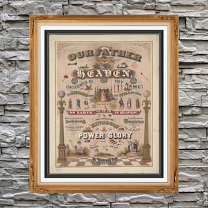 The Lord&#39;s Prayer Full Coverage Cross Stitch Pattern PDF