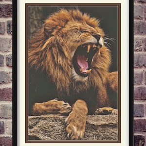 Lion - Beautiful Wildlife Series Full Coverage Cross Stitch Pattern PDF