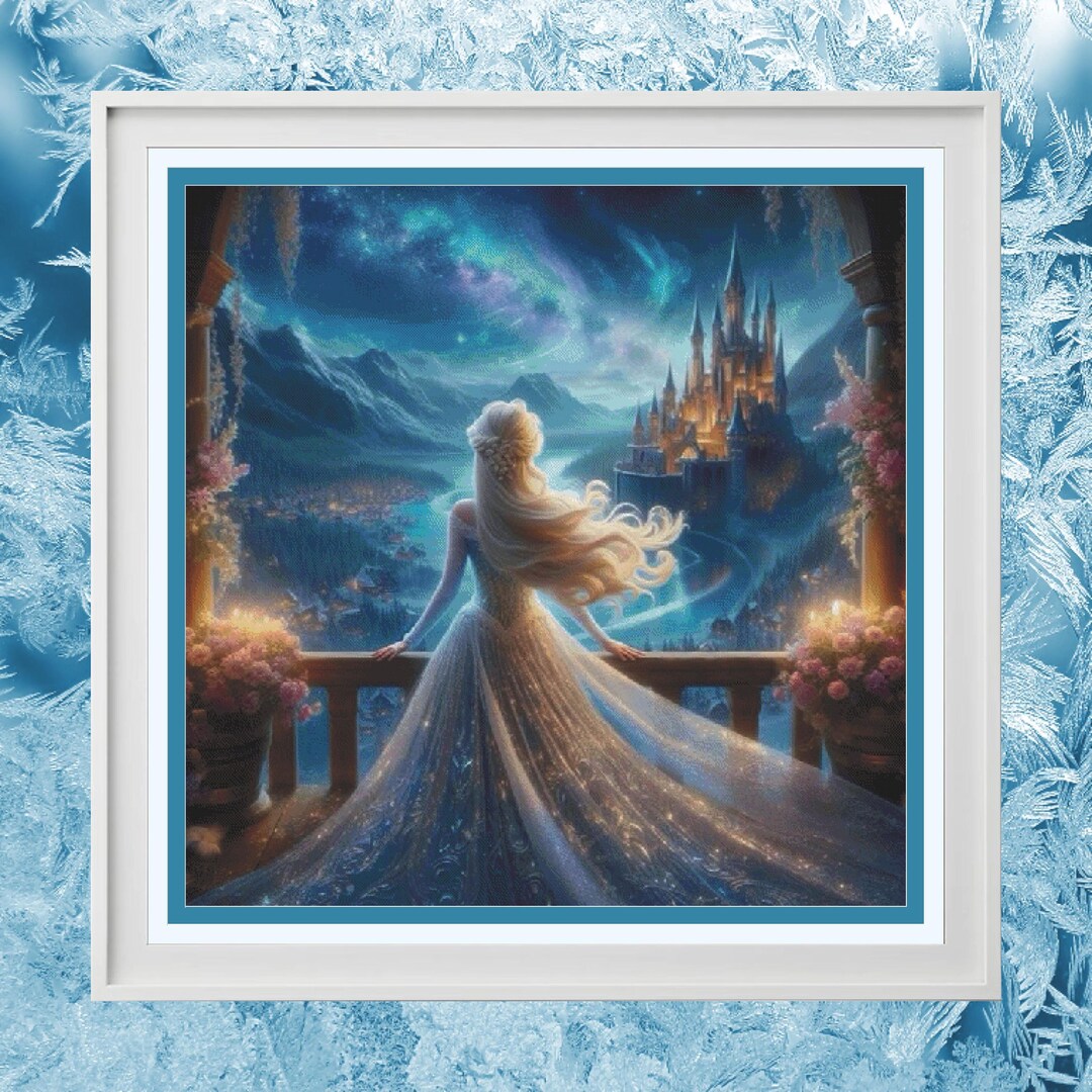 Elsa Pattern Print Elsa Full Coverage Cross Stitch Pattern PDF - Etsy