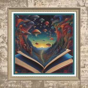 Floating Forest Full Coverage Cross Stitch Pattern PDF
