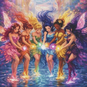 A Circle of Pixie Dust Full Coverage Cross Stitch Pattern PDF
